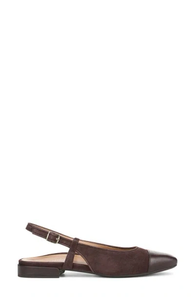 Vionic Petaluma Slingback Flat In Burgundy