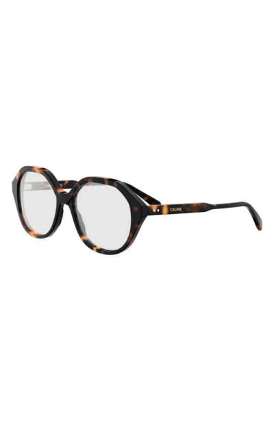 Celine 54mm Geometric Eyeglasses In Black