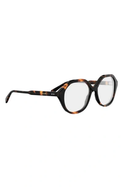 Celine 54mm Geometric Eyeglasses In Black