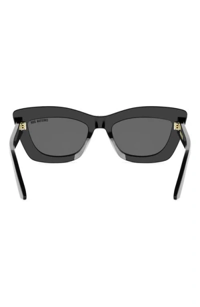 Dior Midnight B3i 54mm Cat Eye Sunglasses In Black