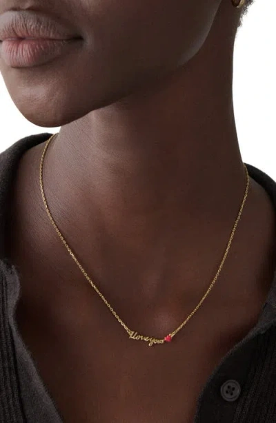 Kate Spade New York I Love You Pendant Necklace In Gold