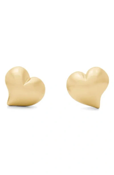 Kate Spade New York Puffy Heart Stud Earrings In Gold