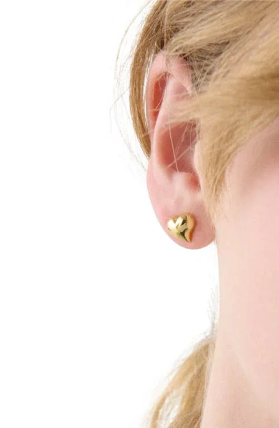 Kate Spade New York Puffy Heart Stud Earrings In Gold