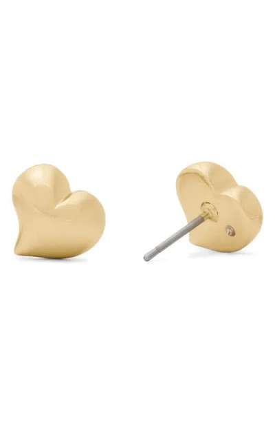 Kate Spade New York Puffy Heart Stud Earrings In Gold