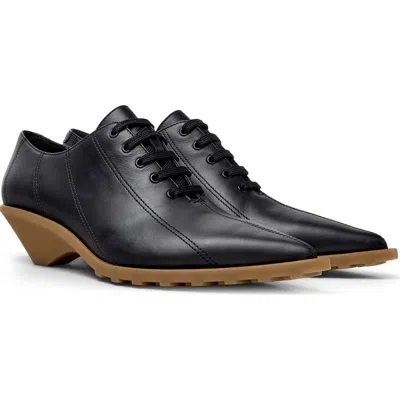 Camper Anita Pointed Toe Lace-up Sneaker In Black