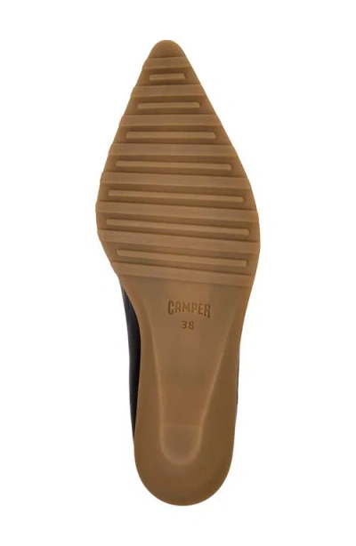 Camper Anita Pointed Toe Lace-up Sneaker In Black