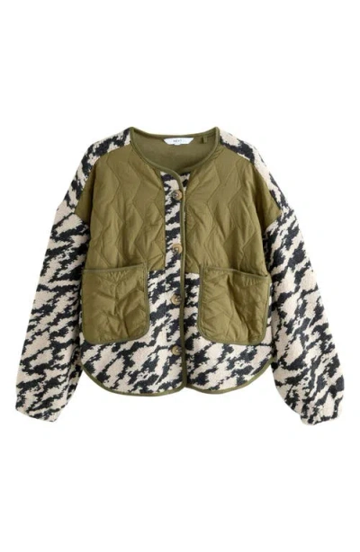 Next Mixed Media Jacket In Multi