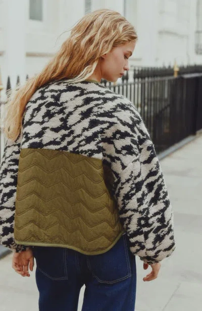 Next Mixed Media Jacket In Multi