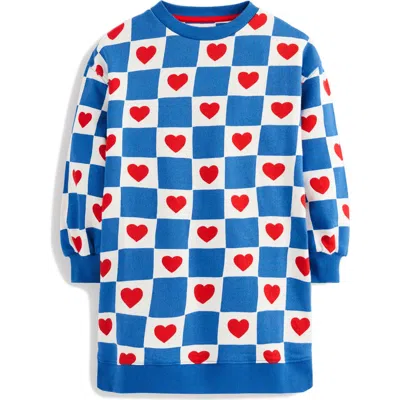 Mini Boden Kids' Cotton Sweatshirt Dress In Blue