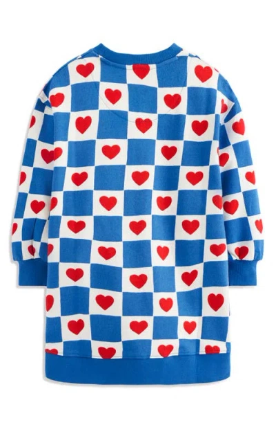 Mini Boden Kids' Cotton Sweatshirt Dress In Blue