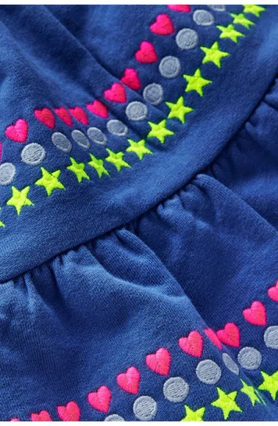 Mini Boden Kids' Drop Waist Sweatshirt Dress In Blue