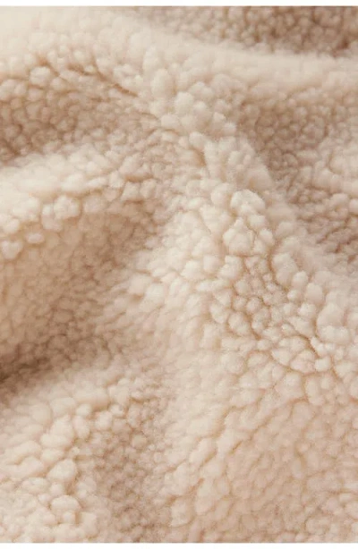 Mini Boden Kids' Cozy Mixed Media Puffer Jacket In Blue