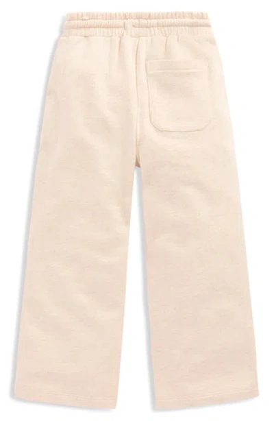 Mini Boden Kids' Appliqué Wide Leg Sweatpants In Neutral