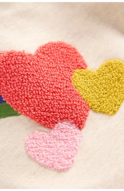 Mini Boden Kids' Appliqué Wide Leg Sweatpants In Neutral