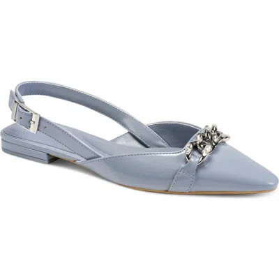 Dkny Cosetta Slingback Pointed Toe Flat In Blue