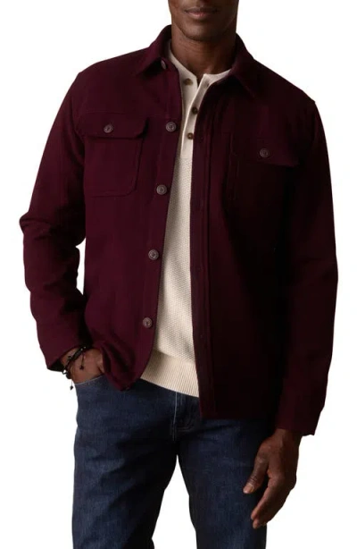 The Normal Brand Brightside Flannel Lined Workwear Jacket In Burgundy
