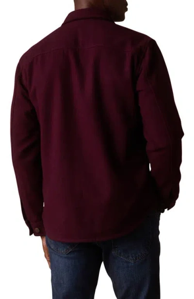 The Normal Brand Brightside Flannel Lined Workwear Jacket In Burgundy
