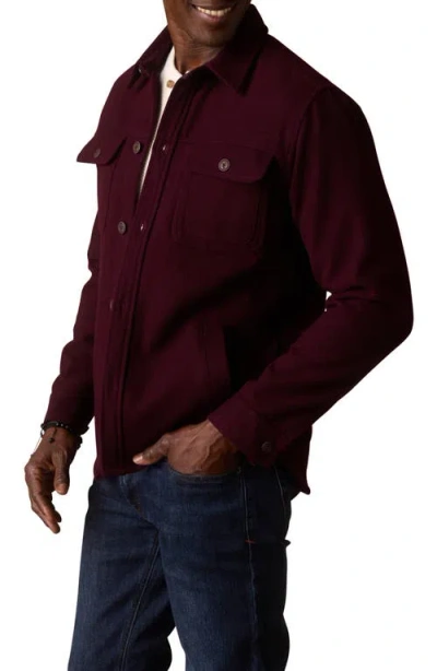 The Normal Brand Brightside Flannel Lined Workwear Jacket In Burgundy