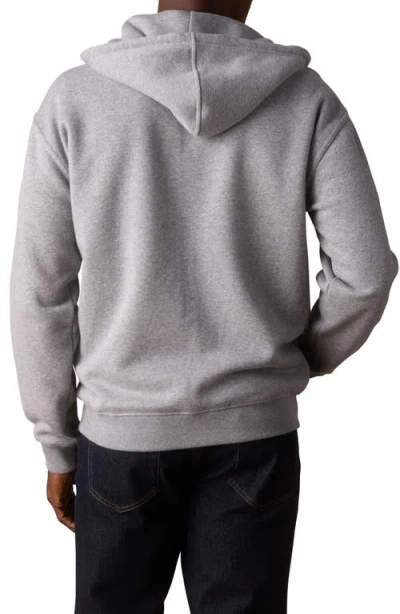 The Normal Brand Fleece Zip Hoodie In Gray