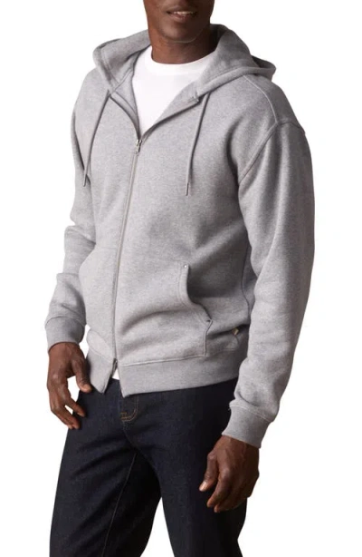 The Normal Brand Fleece Zip Hoodie In Gray