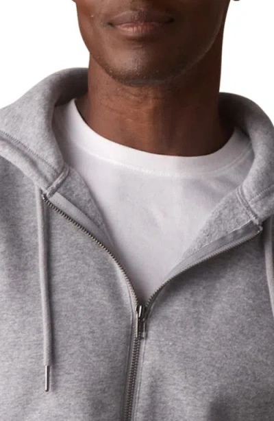 The Normal Brand Fleece Zip Hoodie In Gray