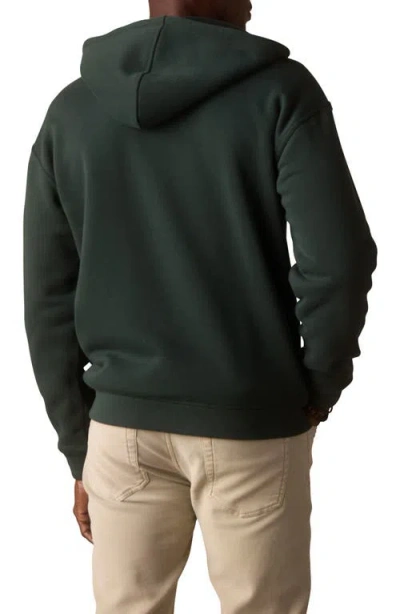 The Normal Brand Fleece Zip Hoodie In Green