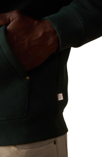 The Normal Brand Fleece Zip Hoodie In Green