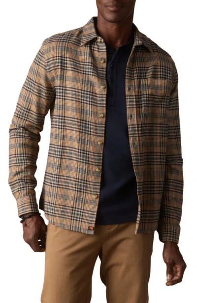 The Normal Brand Louis Heavyweight Flannel Overshirt In Brown