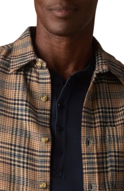 The Normal Brand Louis Heavyweight Flannel Overshirt In Brown