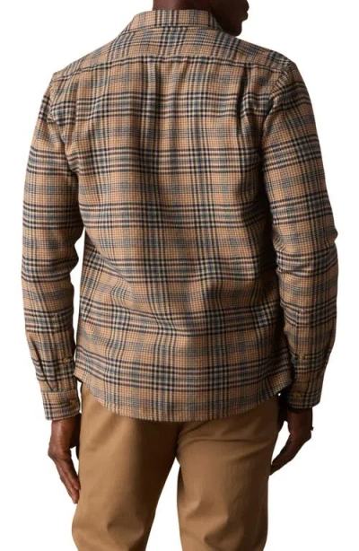 The Normal Brand Louis Heavyweight Flannel Overshirt In Brown