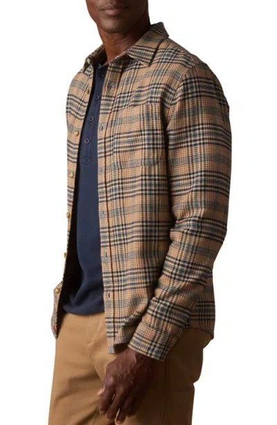 The Normal Brand Louis Heavyweight Flannel Overshirt In Brown