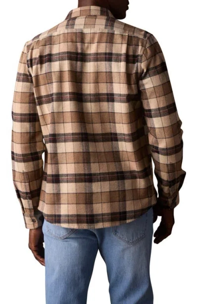 The Normal Brand Louis Heavyweight Flannel Overshirt In Brown