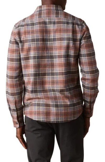 The Normal Brand Louis Heavyweight Flannel Overshirt In Brown