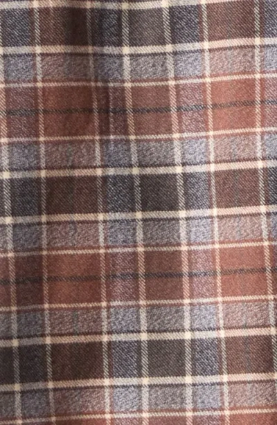 The Normal Brand Louis Heavyweight Flannel Overshirt In Brown