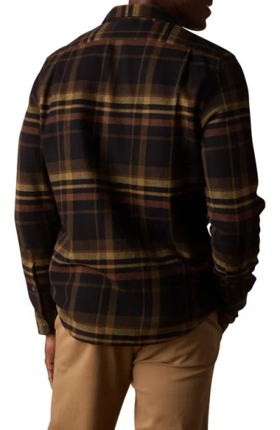 The Normal Brand Mountain Regular Fit Flannel Button-up Shirt In Brown