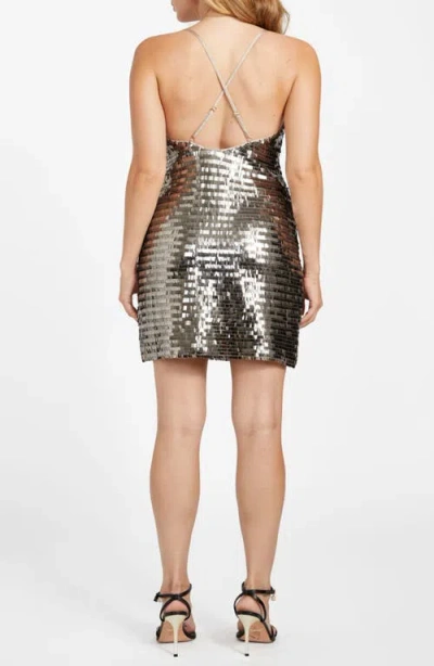 Marciano Zelda Sequin Minidress In Gray