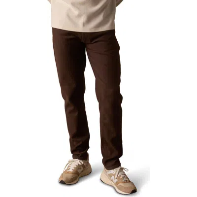 The Normal Brand Comfort Terry Five-pocket Tailored Fit Pants In Brown