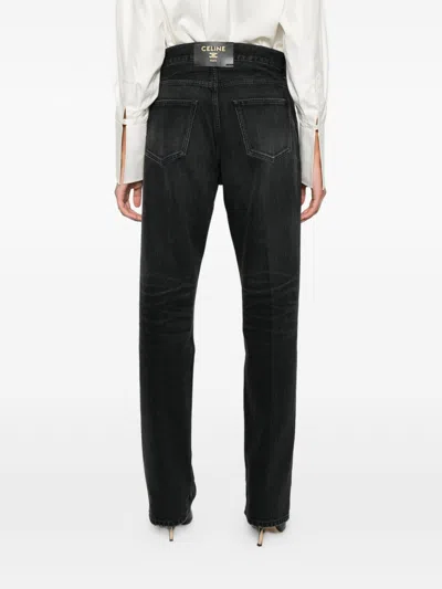 Celine Women Boyfriend Fit Denim Jeans In Black