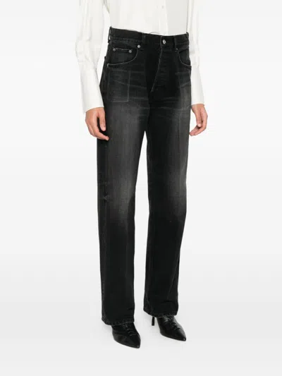 Celine Women Boyfriend Fit Denim Jeans In Black