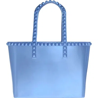 Carmen Sol Seba Mid Tote Jumbo Studs In Blue
