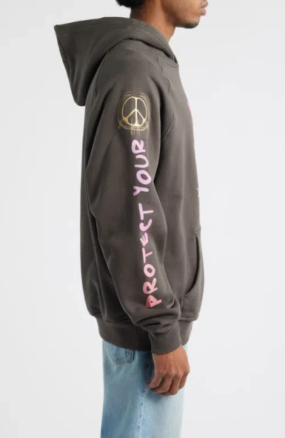 Vic Garcia World Sweet Bird Graphic Cotton Pullover Hoodie In Gray