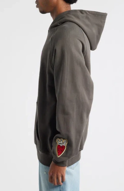 Vic Garcia World Sweet Bird Graphic Cotton Pullover Hoodie In Gray