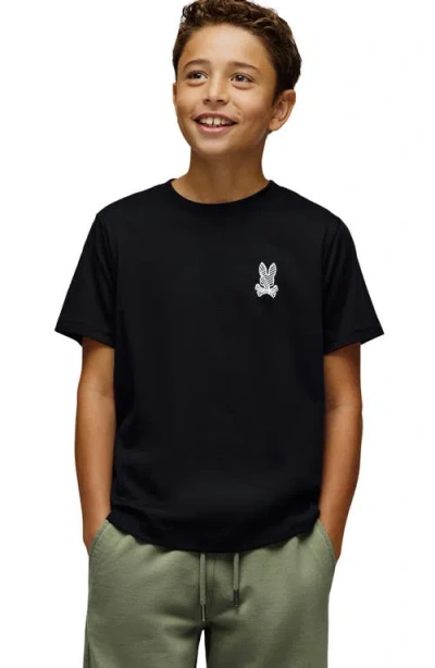 Psycho Bunny Kids' Reeves Pima Cotton Graphic T-shirt In Black