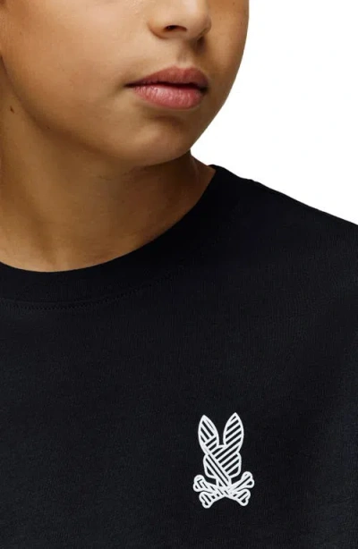 Psycho Bunny Kids' Reeves Pima Cotton Graphic T-shirt In Black