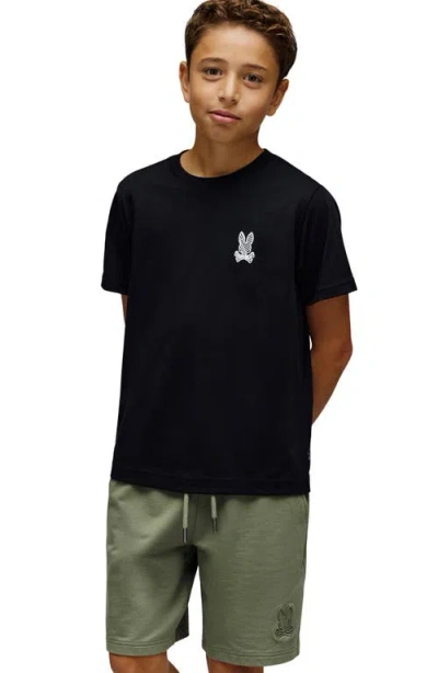 Psycho Bunny Kids' Reeves Pima Cotton Graphic T-shirt In Black