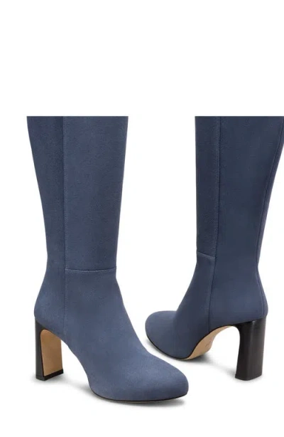 Stuart Weitzman Babette Platform Zip Boot In Blue