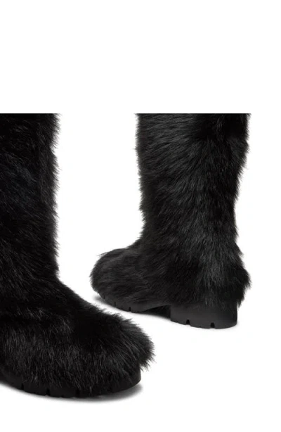 Stuart Weitzman Hudson Genuine Shearling Boot In Black