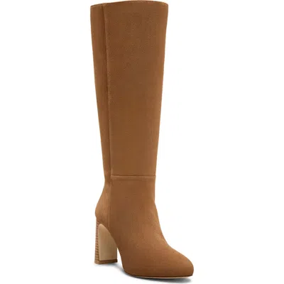 Stuart Weitzman 90mm Babette Suede Knee-high Platform Boots In Brown