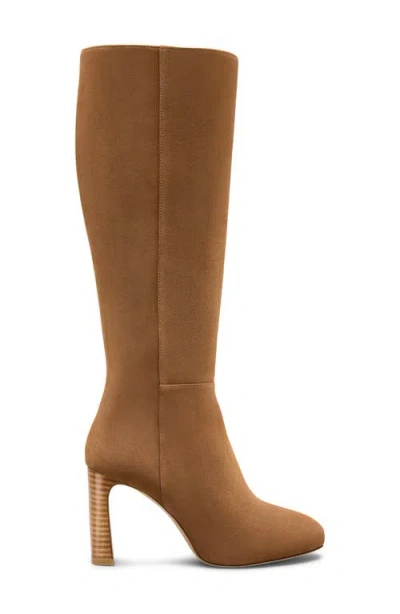 Stuart Weitzman 90mm Babette Suede Knee-high Platform Boots In Brown