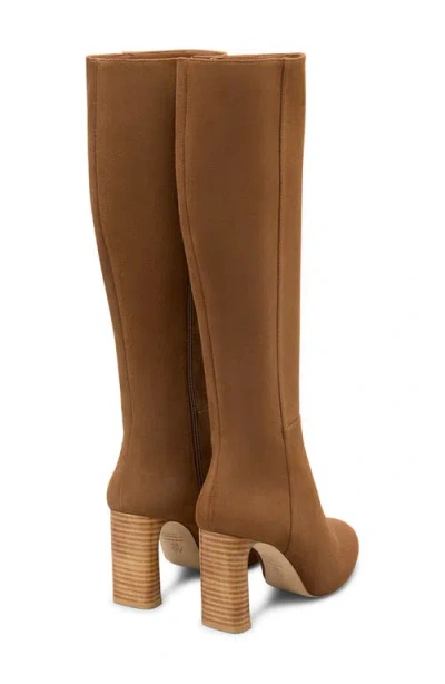 Stuart Weitzman 90mm Babette Suede Knee-high Platform Boots In Brown